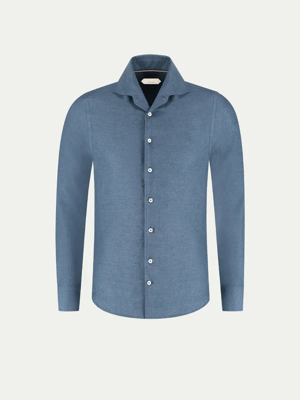 Steel Blue Flannel Shirt