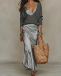 Anaïs – Elegant satin midi dress