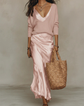 Anaïs – Elegant satin midi dress