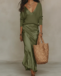 Anaïs – Elegant satin midi dress