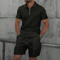 Ensemble Riviera – Polo zippé texturé et short