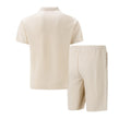 Ensemble Riviera – Polo zippé texturé et short