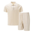 Ensemble Riviera – Polo zippé texturé et short