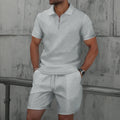 Ensemble Riviera – Polo zippé texturé et short